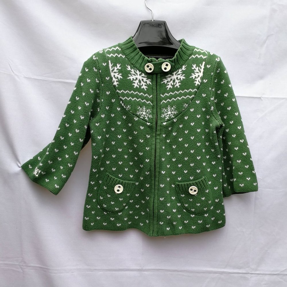 Dc Full Zip Sweater Jacket Women Size: M/Green